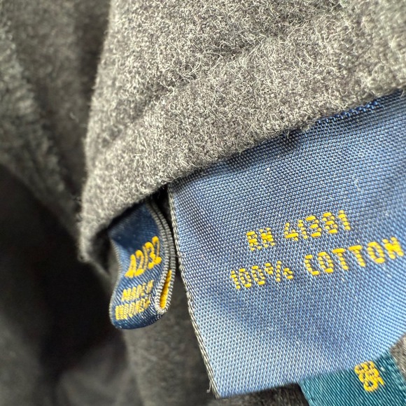 Polo Ralph Lauren Mens Drivers Cargo Pants Straight Fit Onyx Size 45x32 Rare - Picture 8 of 9